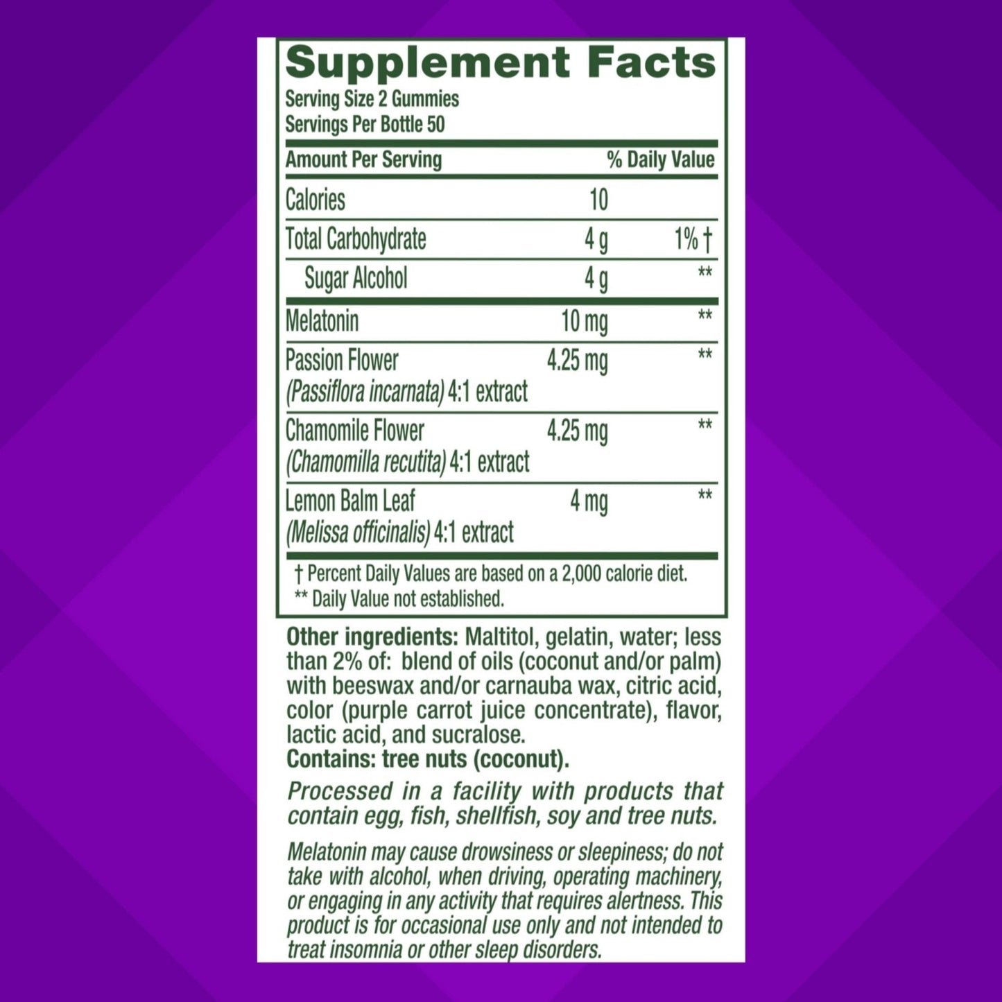 vitafusion Max Strength 10 mg Melatonin Gummies, Strawberry Flavored, Adult Melatonin Gummy Vitamin Supplement, 100 Count, 50 Day Supply - Maple Wellness Supplements