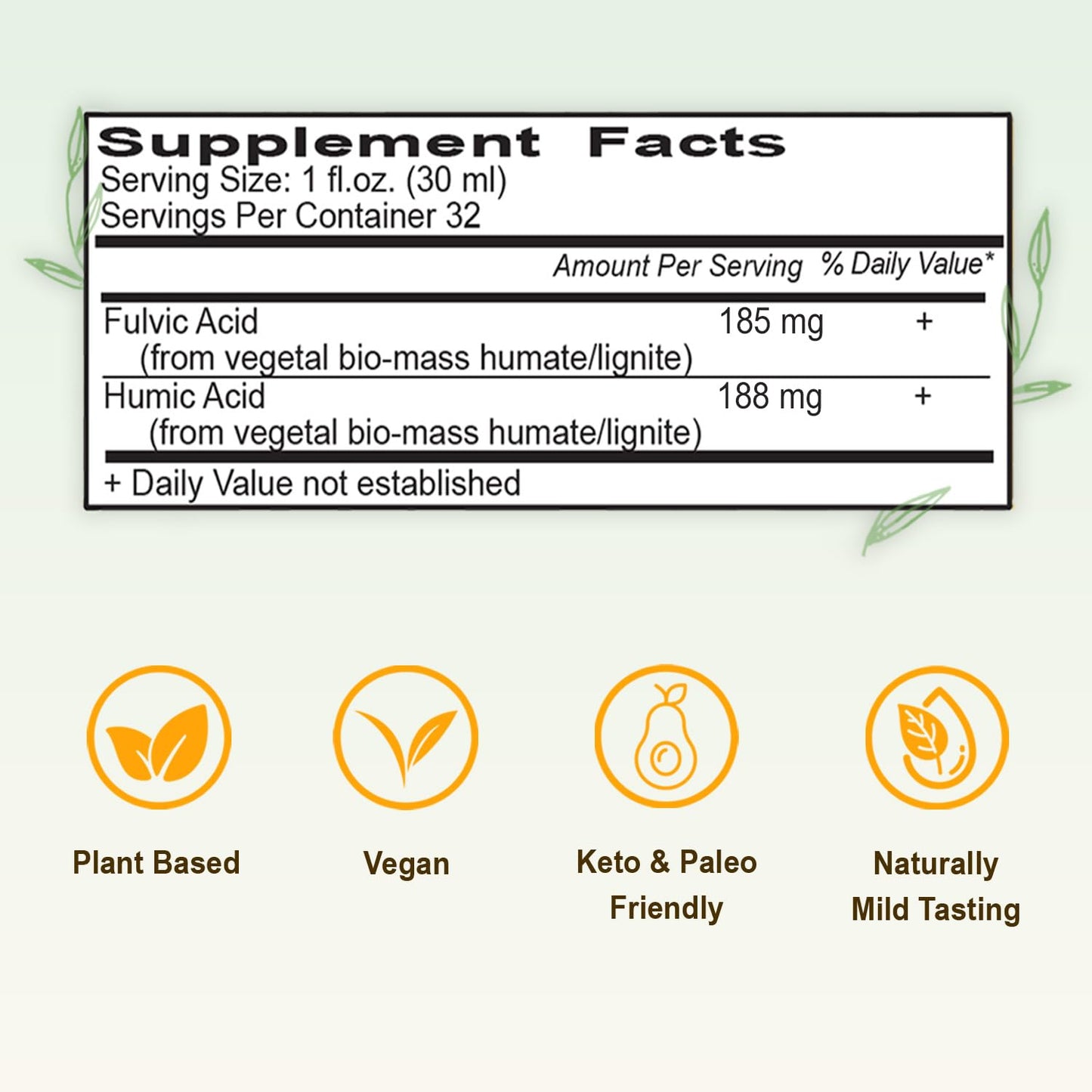 Vital Earth Minerals Fulvic Humic Mineral Blend Liquid – Fulvic Acid Supplement with 70+ Trace Minerals, Electrolytes for Recovery - Maple Wellness Supplements