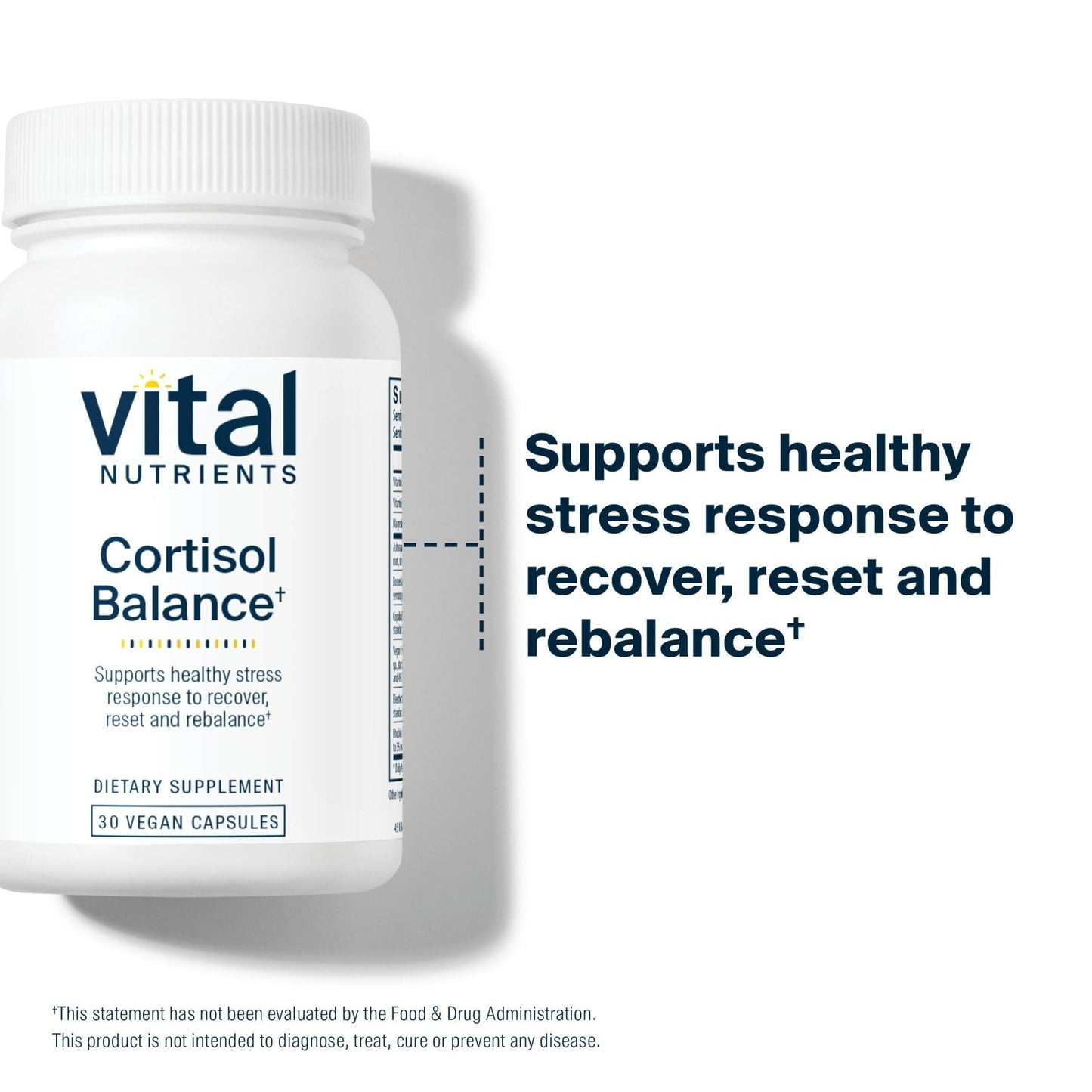 Vital Nutrients Cortisol Balance - Vegan Stress Relief Supplement - Cortisol Manager Supports Energy & Stress Levels - Ashwagandha & Magnesium for Relaxation - Gluten, Dairy, Soy Free - 30 Capsules - Maple Wellness Supplements