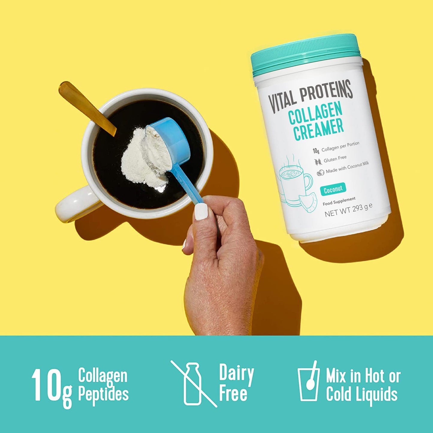Vital Proteins Collagen Coffee Creamer, No Dairy & Low Sugar Powder with Collagen - Maple Wellness Supplements