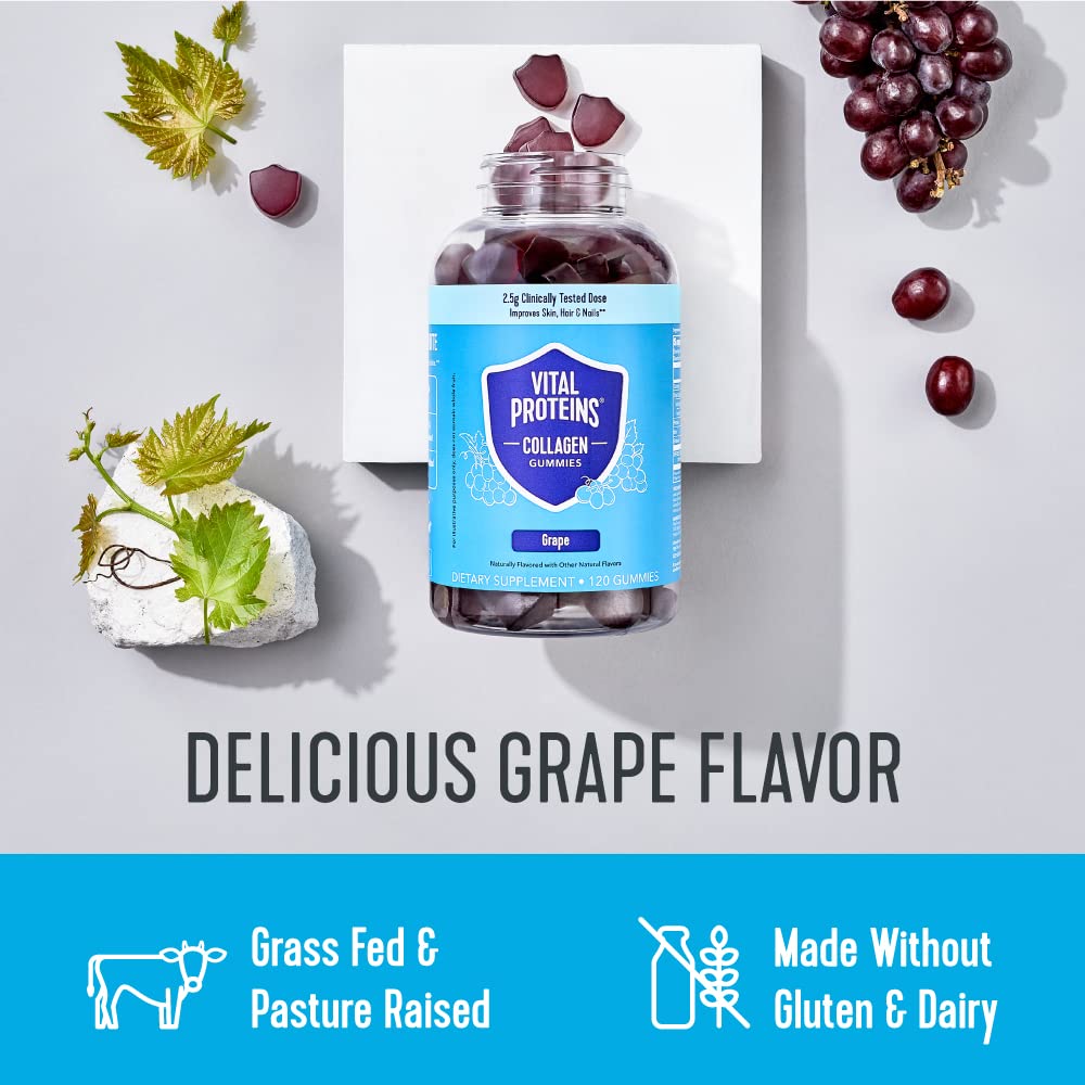 Vital Proteins Collagen Gummies, 2.5g of Clinically-Tested Collagen for Hair, Skin, Nails - Maple Wellness Supplements