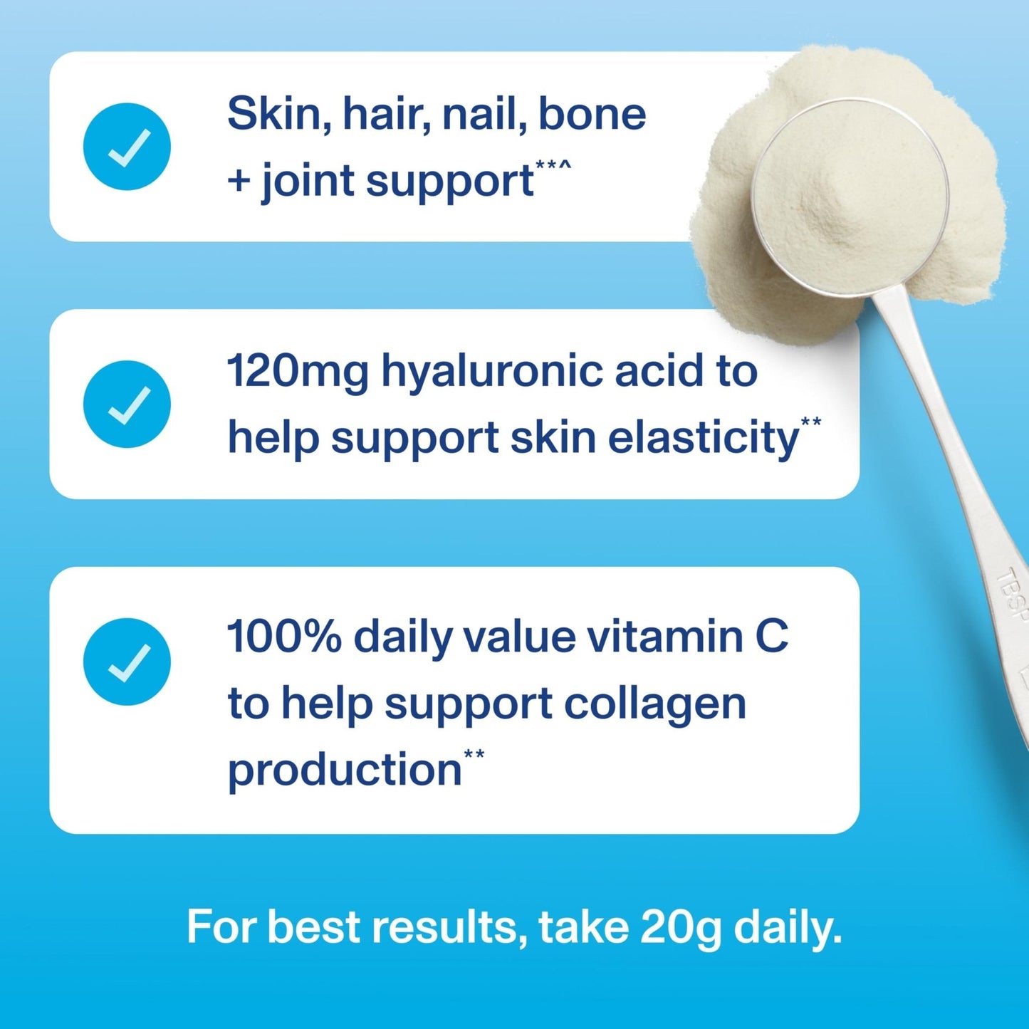 Vital Proteins Collagen Peptides Powder Advanced with Hyaluronic Acid & Vitamin C, 20oz Collagen Protein, Unflavored, 27 Servings - Maple Wellness Supplements