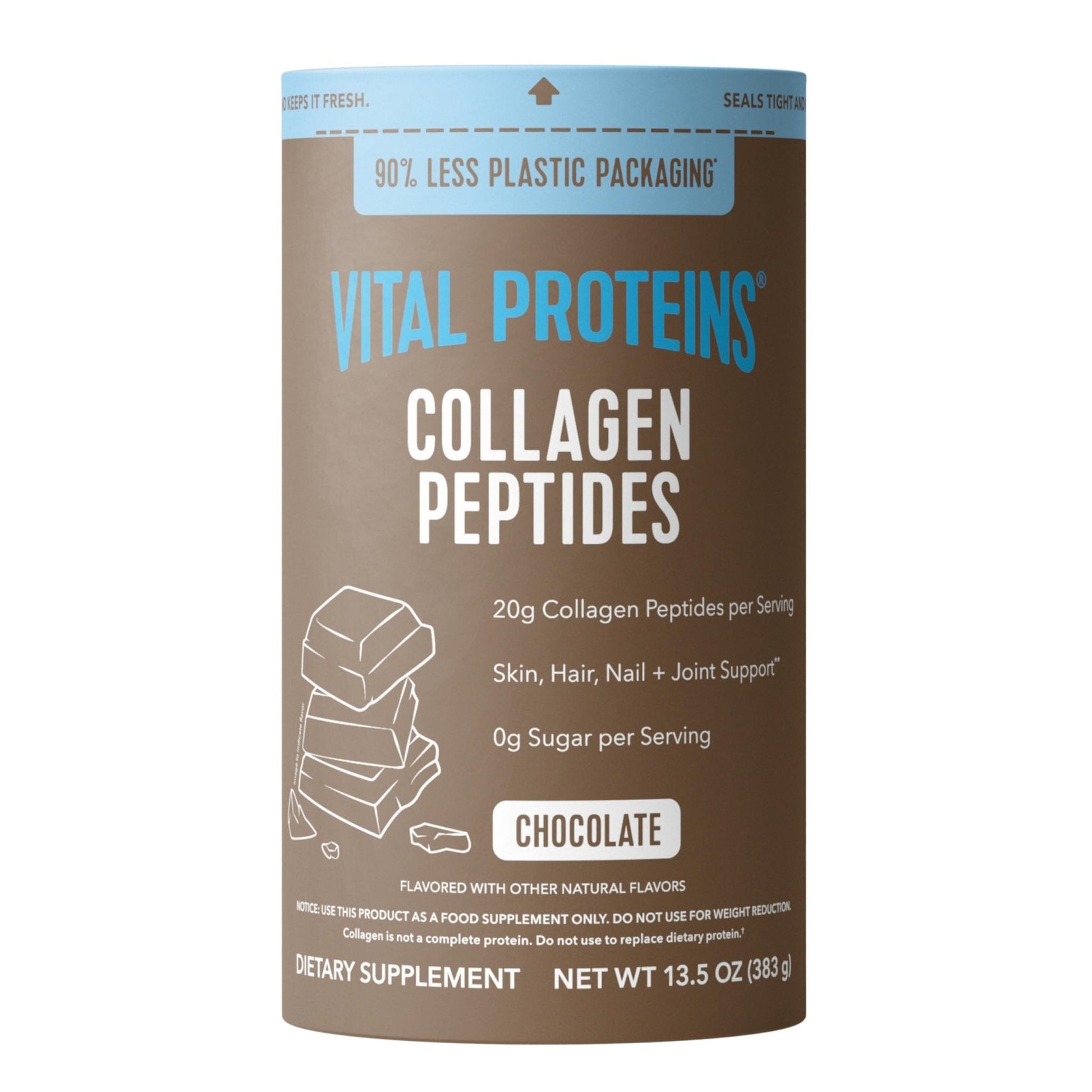 Vital Proteins Collagen Peptides Powder - Chocolate Powder for Hair, Nail, Skin, Bone & Joint Health, 13.5oz - Maple Wellness Supplements
