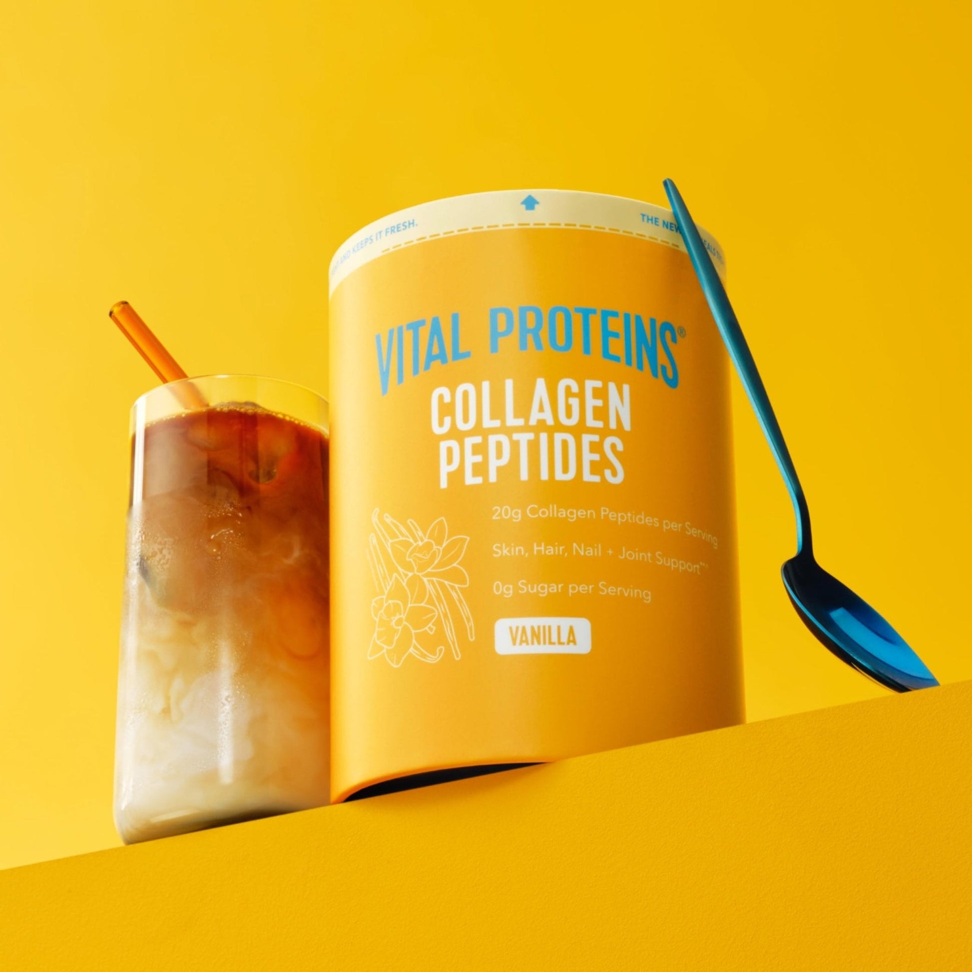 Vital Proteins Collagen Peptides Powder Vanilla - Supports Hair, Skin, Nails, Bones, Joints, Powder for Women - Maple Wellness Supplements