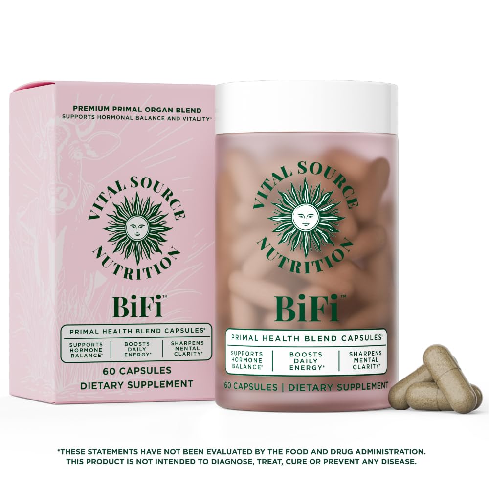 Vital Source Nutrition - BiFi Capsules - Premium Primal Organ Blend - Supports Hormone Health, Energy, Stamina & Clarity - Daily Vitality - Ancestral Supplements for Women - No Artificial Ingredients - Maple Wellness Supplements