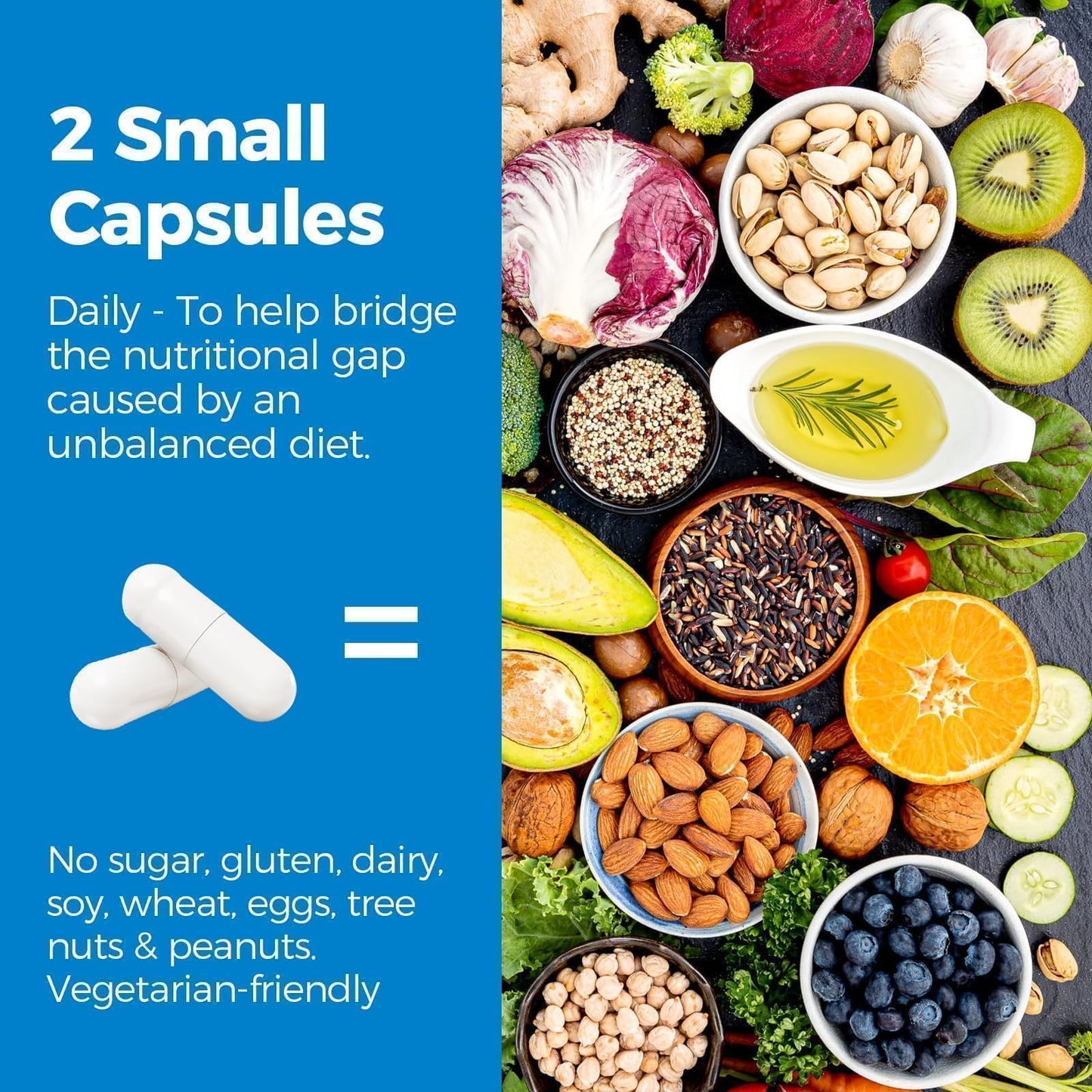 Vitalibre 6 in 1 Magnesium Complex for Women Men, 260mg Elemental Magnesium | Max Absorption | Chelated Magnesium Supplement for Bone, Relaxation & Nerves Support | Non-GMO, 120 Vegan Capsules - Maple Wellness Supplements