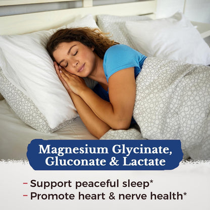 Vitalitown 10 in 1 Magnesium Complex Supplement - 400mg Elemental Magnesium Chelated with Glycinate, Citrate, Malate, Taurate & More - for Sleep Heart Energy - Non-GMO, Vegan, 90 Caps - Maple Wellness Supplements