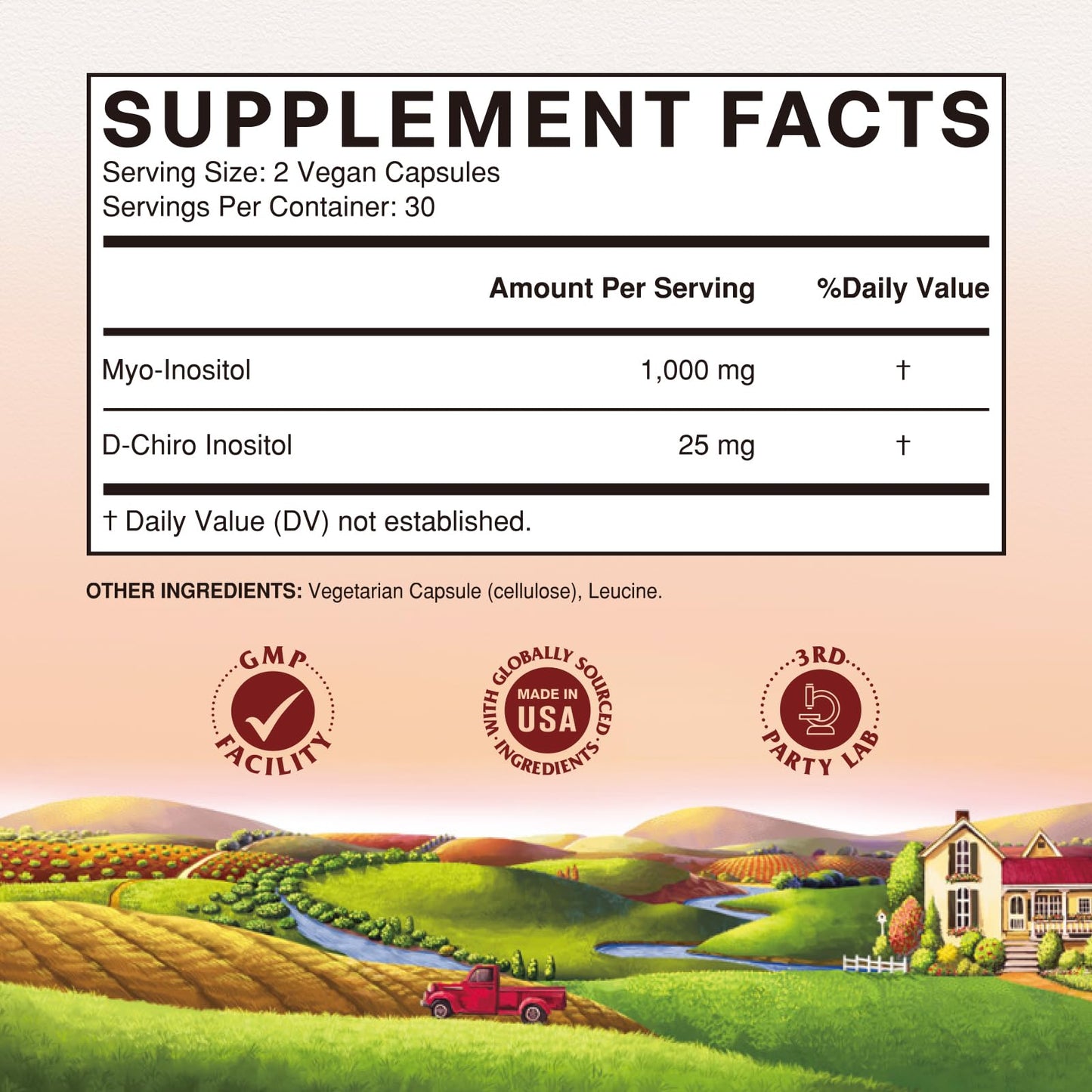 Vitalitown Inositol Supplement for Women, Myo-Inositol & D-Chiro Inositol, Ideal 40:1 Ratio, Hormone Balance & Healthy Ovarian Support for Women, Vitamin B8, Vegan, 60 Capsules, No Gluten - Maple Wellness Supplements