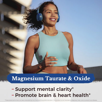 Vitalitown Magnesium Complex Supplement | 300mg Elemental Mag | Magnesium Citrate Glycinate Taurate Malate | Non-GMO, No Gluten, 90 Vegan Magnesio Capsules for Bone Brain Heart - Maple Wellness Supplements
