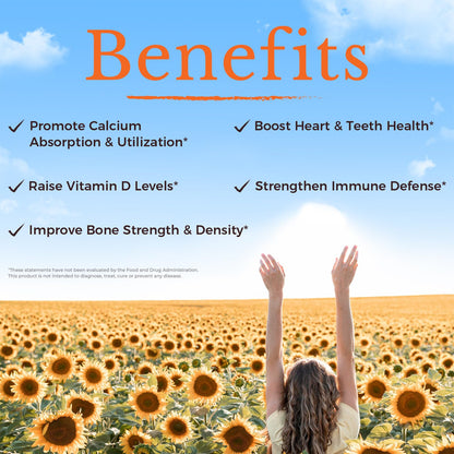 Vitalitown Vitamin D3 K2 Supplement, Vitamin D3 10000 IU Vitamin K2 (MK7) 200 mcg, 90 Softgels, Non-GMO, No Gluten & Soy - Maple Wellness Supplements