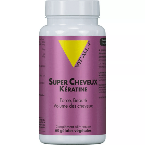 Vitall+ Super Hair Keratin Pure 500mg 50 vegetarian capsules - Maple Wellness Supplements