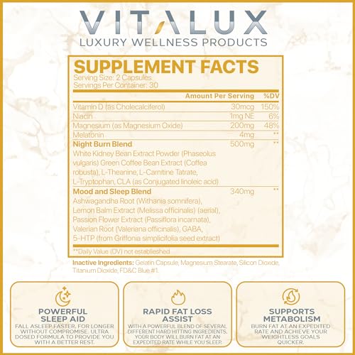 VITALUX || Premium Night Time Fat Burner || Suppress Appetite, Maximize Fat Loss - Maple Wellness Supplements