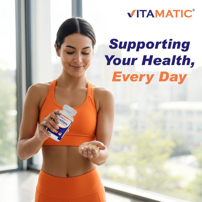 Vitamatic Cortisol Health Support - 90 Veggie Capsules - Made with Adaptogenic Blend with Ashwagandha, Rhodiola, Magnolia, L-Theanine, Phosphatidylserine - Maple Wellness Supplements
