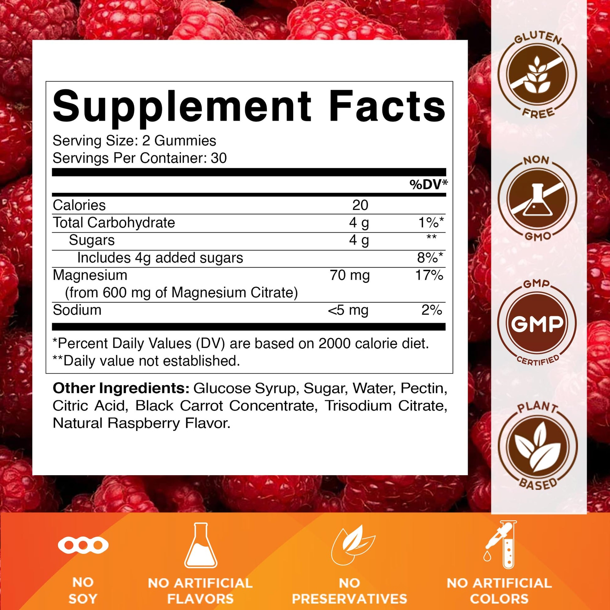 Vitamatic Magnesium Gummies 600mg per Serving – 60 Vegan Count for Relaxation, Muscle, Bone, and Energy Support - Maple Wellness Supplements