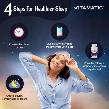 Vitamatic Melatonin 20mg for Sleep Support | Vegetarian, Non-GMO, Gluten Free | HIGH Potency 20 MG | Natural Berry Flavor 120 - Maple Wellness Supplements