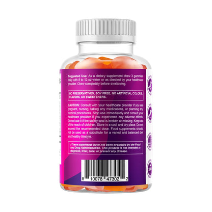 Vitamatic Prebiotic Fiber Gummies for Adults – 2 Pack (Total 120 Gummies) 7g Fiber per Serving | Extra Strength | Zero Sugar Added | Pectin-Based - Maple Wellness Supplements