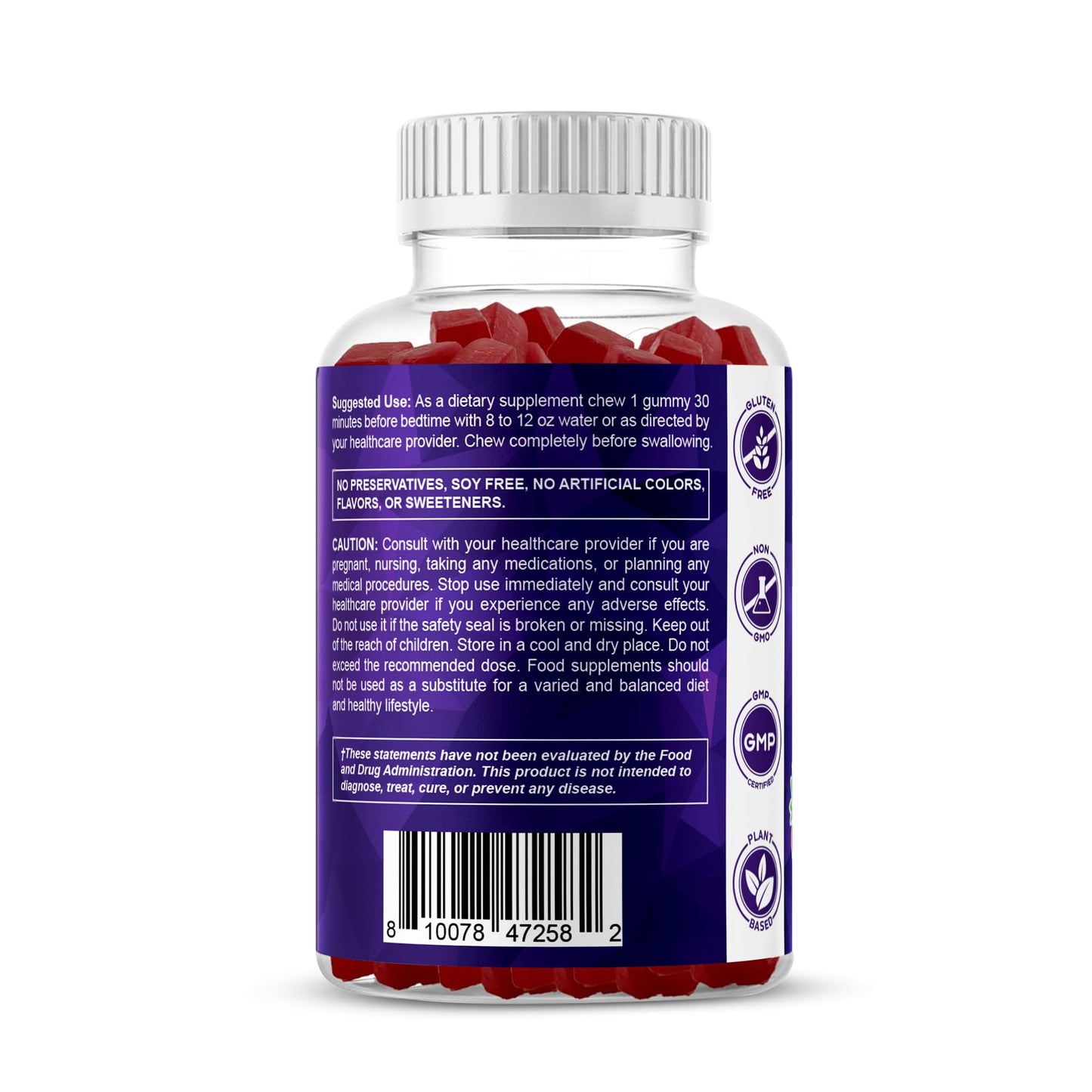 Vitamatic Sugar Free Melatonin 30mg per Gummy - 60 Servings - 60 Vegetarian Gummies - Non-Habit Forming Supplement (60 Count (Pack of 1)) - Maple Wellness Supplements