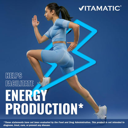 Vitamatic Vitamin B12 5000 mcg – 365 Fast Dissolve Tablets Berry Flavor – Supports Energy Production & Nervous System Health - Maple Wellness Supplements
