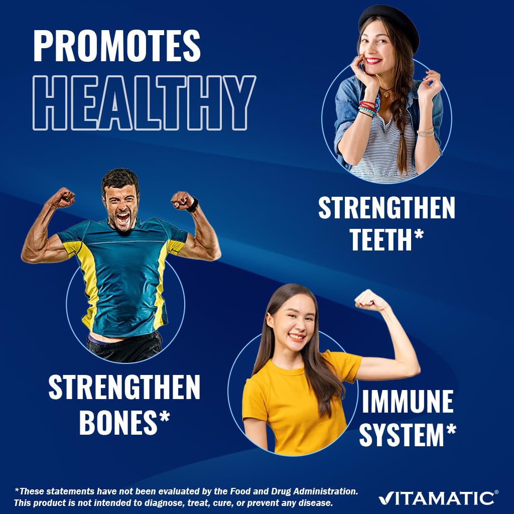 Vitamatic Vitamin D3 50,000 IU (as Cholecalciferol), Once Weekly Dose, 1250 mcg, 60 Veggie Capsules 1 Year Supply, Progressive Formula Helping - Maple Wellness Supplements