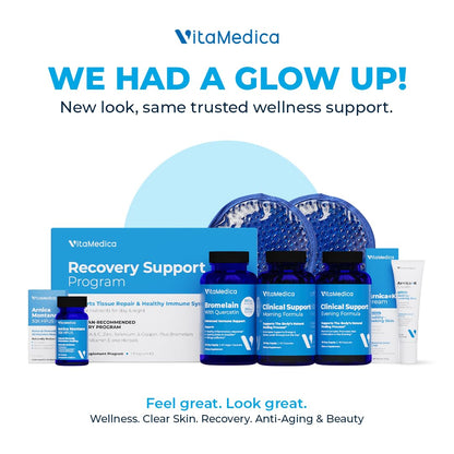 VitaMedica | Ultimate Recovery Bundle | Surgery Prep | Wound Healing | Supplements | Arnica K Oxide Cream | Hot Cold Packs | 30 Day Supply | Arnica Montana | Bromelain | Vitamin A | B Complex - Maple Wellness Supplements