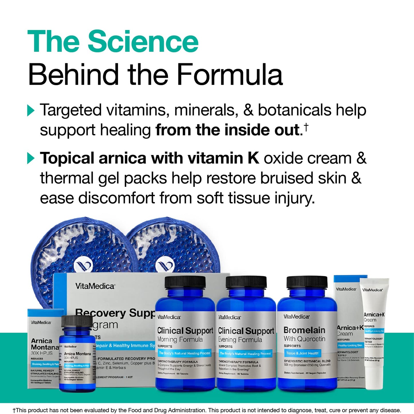 VitaMedica | Ultimate Recovery Bundle | Surgery Prep | Wound Healing | Supplements | Arnica K Oxide Cream | Hot Cold Packs | 30 Day Supply | Arnica Montana | Bromelain | Vitamin A | B Complex - Maple Wellness Supplements