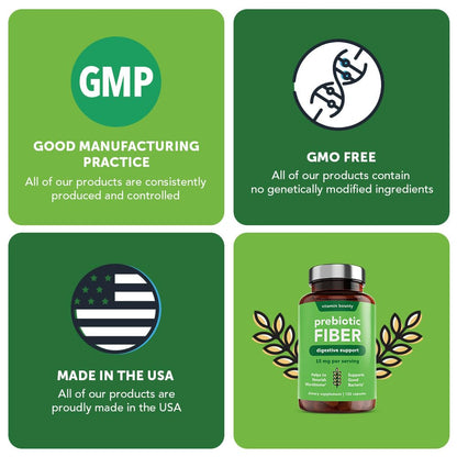 Vitamin Bounty Prebiotic Capsules - PreforPro® Prebiotics Supplement for Women & Men Digestive Health & Advanced Gut Health – No Fiber, No Bloating - Maple Wellness Supplements