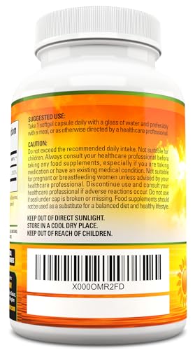 Vitamin D 4,000 IU Softgels, Maximum Strength Vitamin D3 Supplement, 365 Easy to Swallo - Maple Wellness Supplements