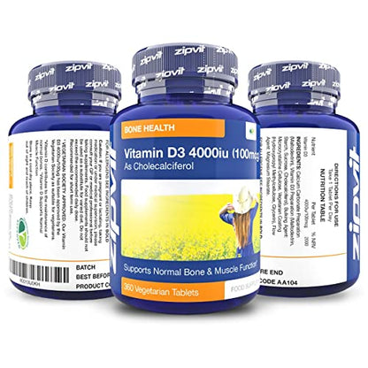 Vitamin D 4000iu 360 Micro Tablets. Vegetarian Society Approved. 12 Months Supply - Maple Wellness Supplements