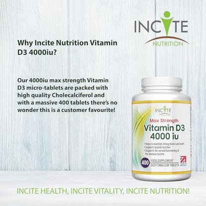 Vitamin D3 4000 iu - Vitamin D Tablets - 1 Year Supply Tablets - Vegetarian - Vitamin D - Maple Wellness Supplements
