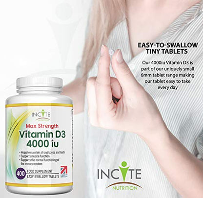 Vitamin D3 4000 iu - Vitamin D Tablets - 1 Year Supply Tablets - Vegetarian - Vitamin D - Maple Wellness Supplements