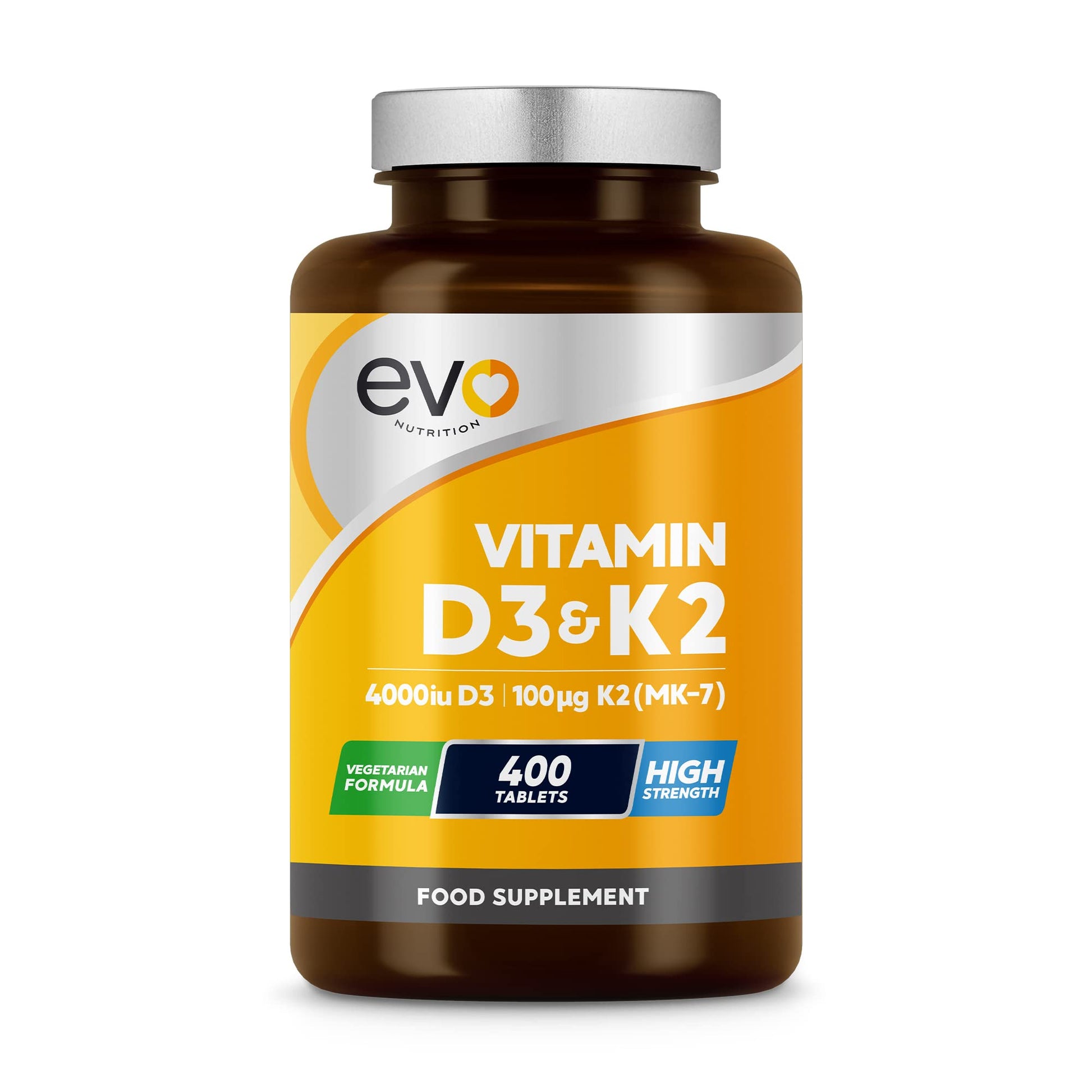 Vitamin D3 4000iu & Vitamin K2 100ug MK7 | 400 Vegetarian Tablets - 1 Year Supply - Maple Wellness Supplements