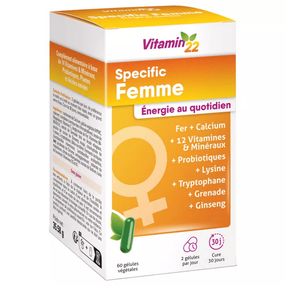 Vitamin'22 Specific Femme 60 capsules - Maple Wellness Supplements