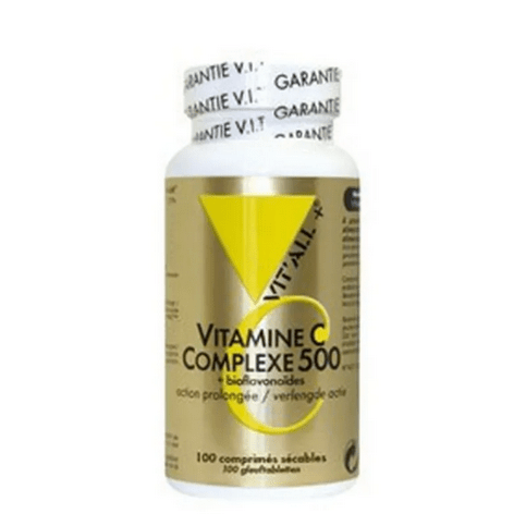 Vitamine C Complexe 500mg 100 comprimés sécables VIT'ALL+ - Maple Wellness Supplements