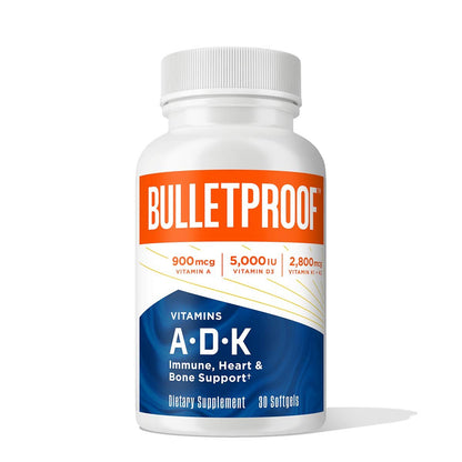 Vitamins A-D-K, 30 Softgels, 900mcg Vitamin A, with 5000 IU D3, K1, K2, K3, High Potency - Maple Wellness Supplements