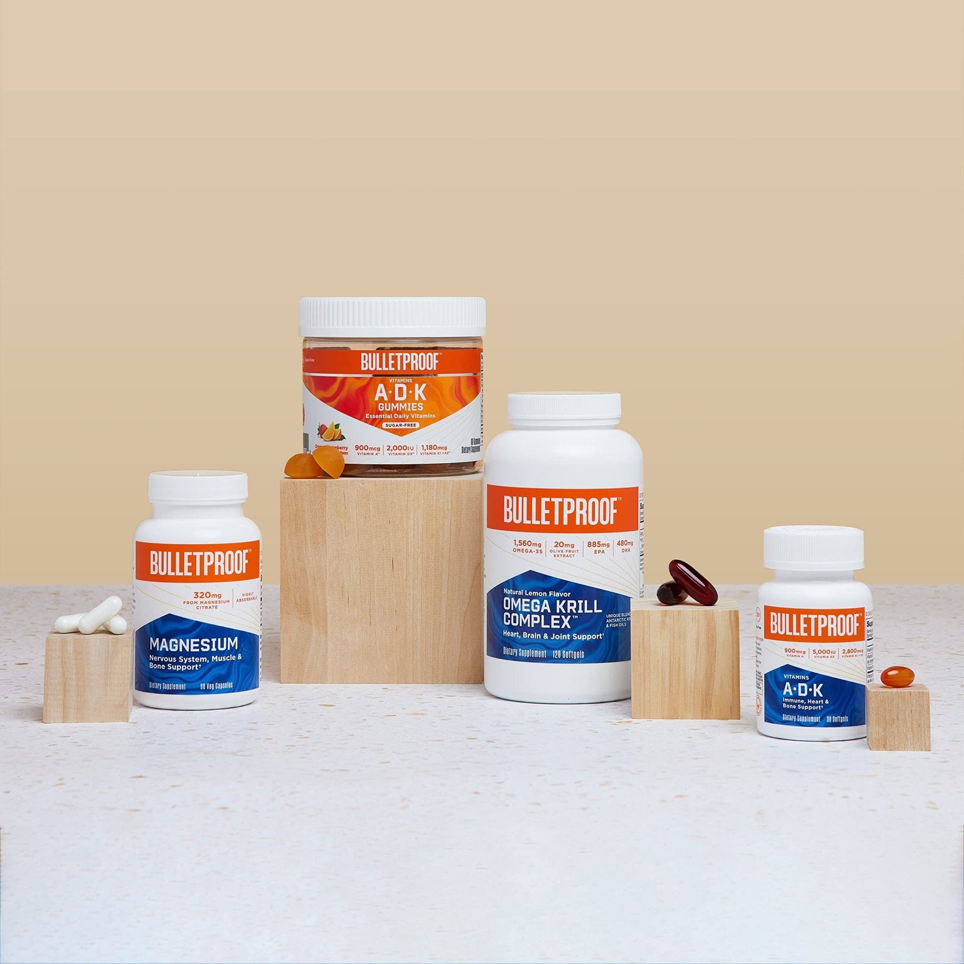 Vitamins A-D-K, 30 Softgels, 900mcg Vitamin A, with 5000 IU D3, K1, K2, K3, High Potency - Maple Wellness Supplements