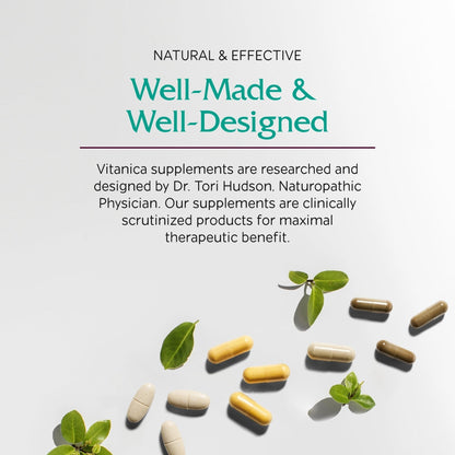 Vitanica FemRebalance, Hormone Balance Support for Women, Vegan, 60 Capsules - Maple Wellness Supplements