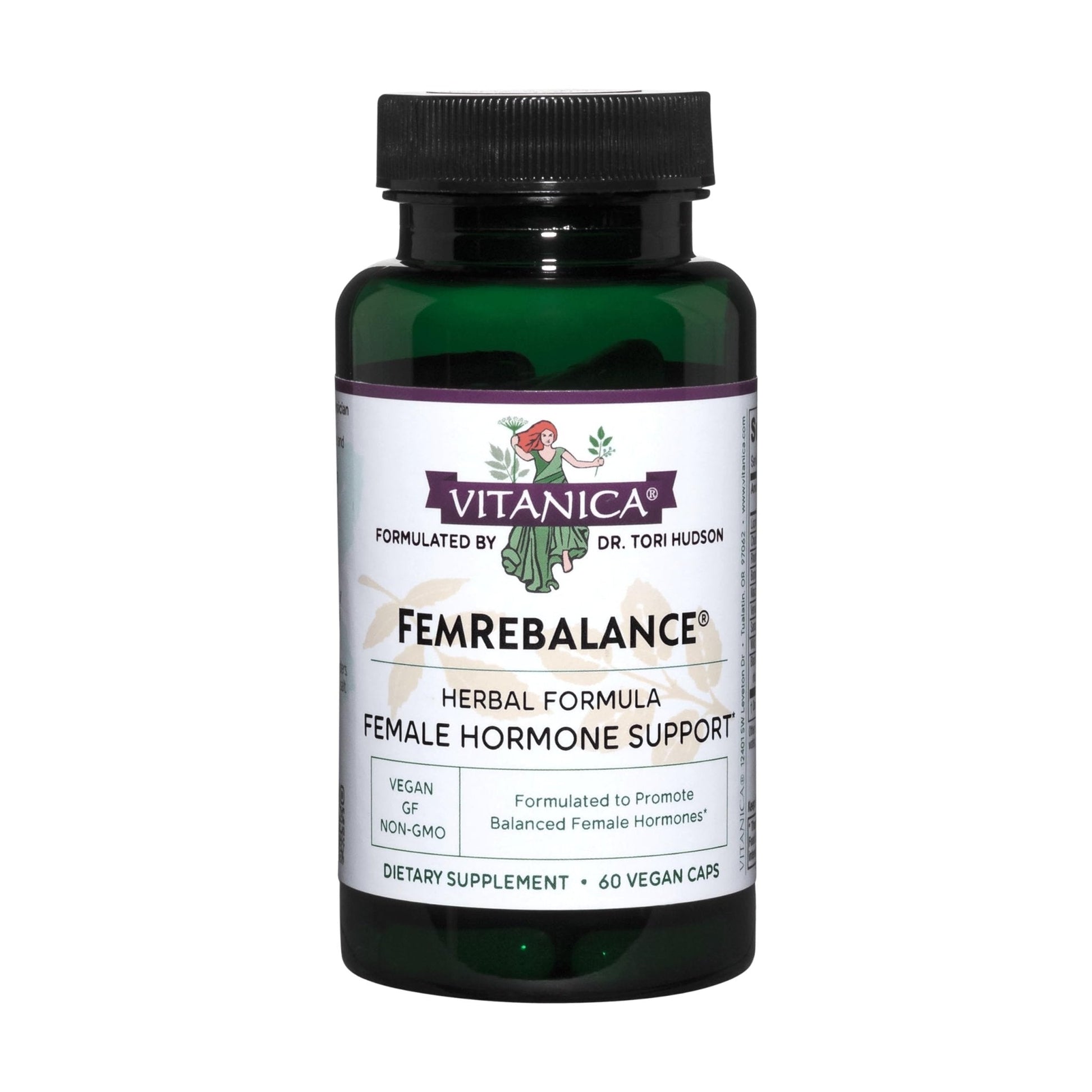 Vitanica FemRebalance, Hormone Balance Support for Women, Vegan, 60 Capsules - Maple Wellness Supplements