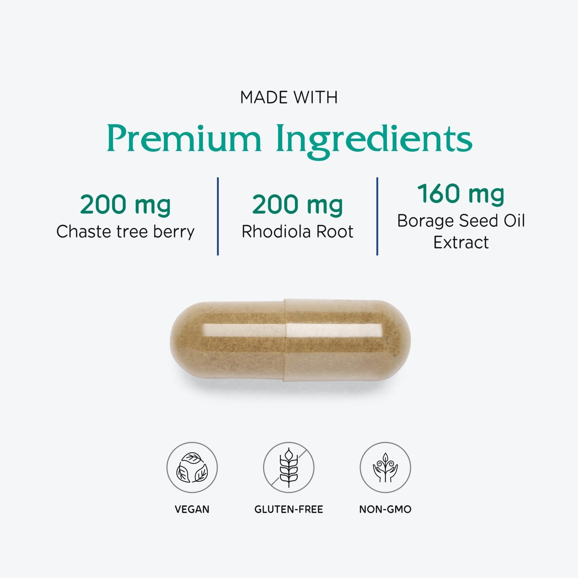Vitanica FemRebalance, Hormone Balance Support for Women, Vegan, 60 Capsules - Maple Wellness Supplements