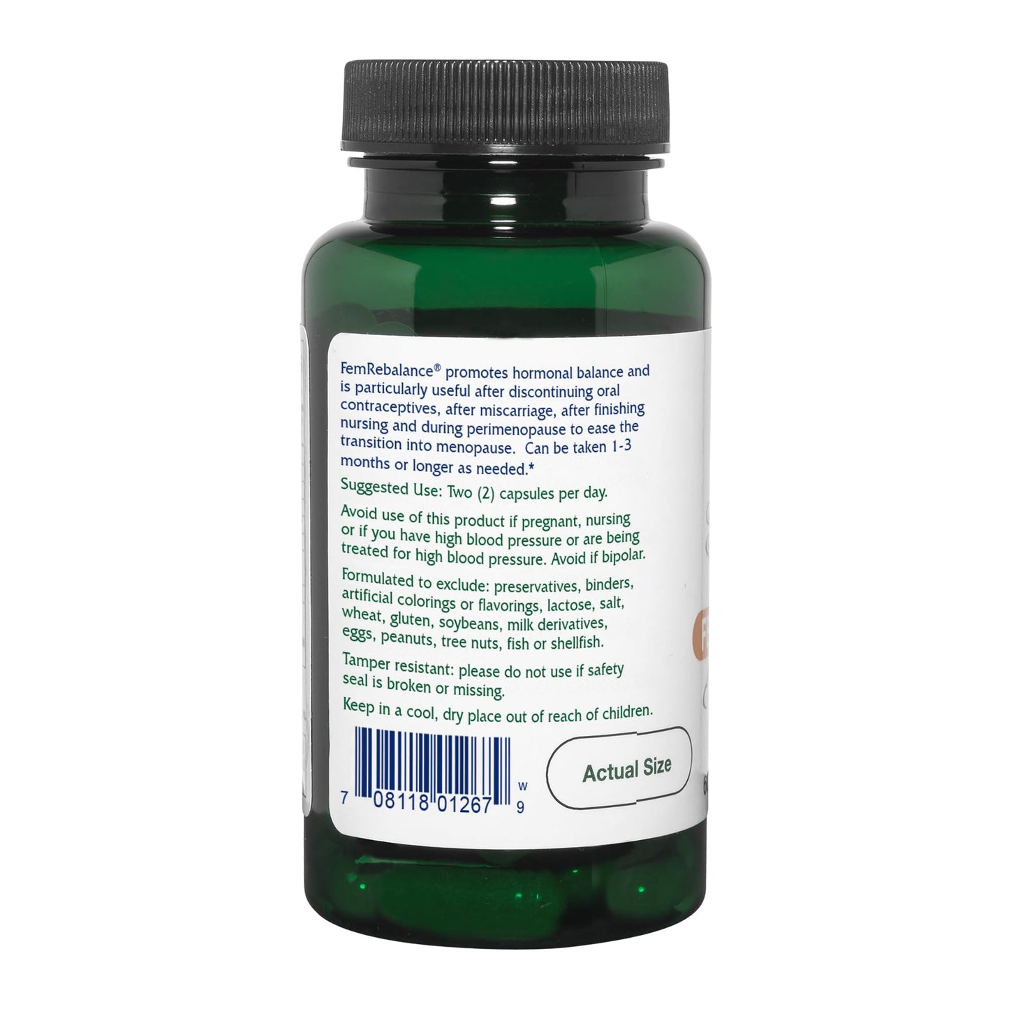 Vitanica FemRebalance, Hormone Balance Support for Women, Vegan, 60 Capsules - Maple Wellness Supplements