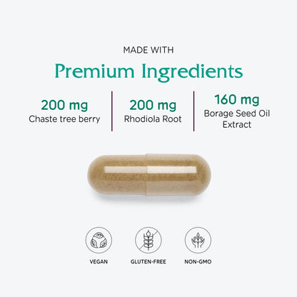 Vitanica FemRebalance, Hormone Balance Support for Women, Vegan, 60 Capsules - Maple Wellness Supplements