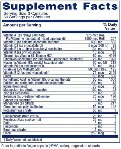 Vitanica Women's Symmetry, High Potency Daily Multivitamin, Vegan/Vegetarian, 180 Capsules - Maple Wellness Supplements