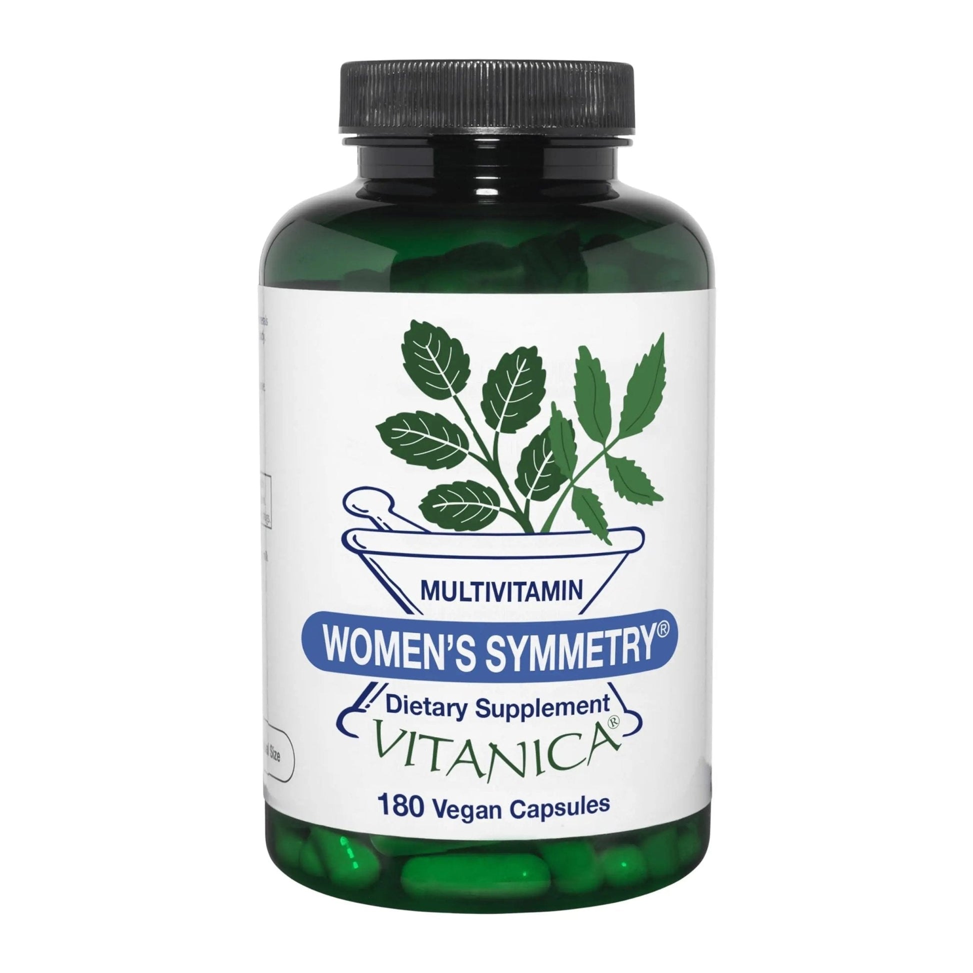 Vitanica Women's Symmetry, High Potency Daily Multivitamin, Vegan/Vegetarian, 180 Capsules - Maple Wellness Supplements