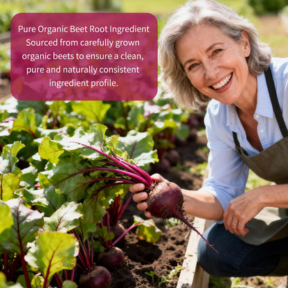 Vitarevive Organic Beet Root Capsules with Beetroot Extract 17850mg 21:1 Concentrated Beetroot Supplement Supports Circulation and Nitric Oxide - Maple Wellness Supplements