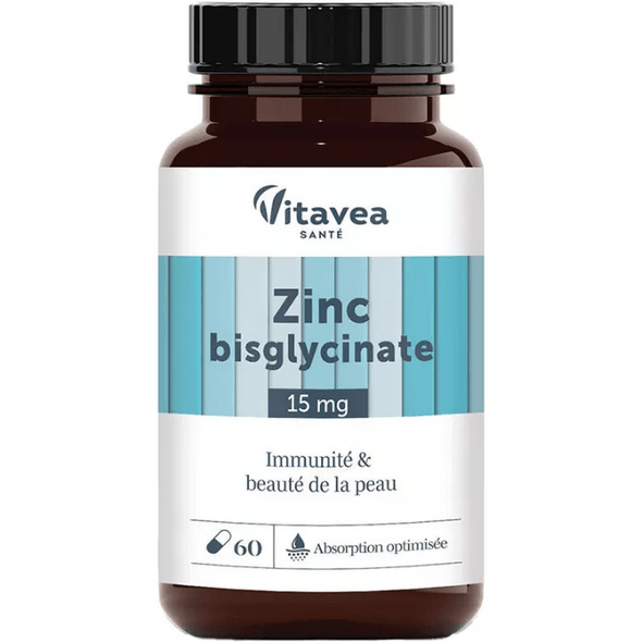 Vitavea Zinc Bisglycinate 15 mg Immunity & Skin Beauty 60 capsules - Maple Wellness Supplements