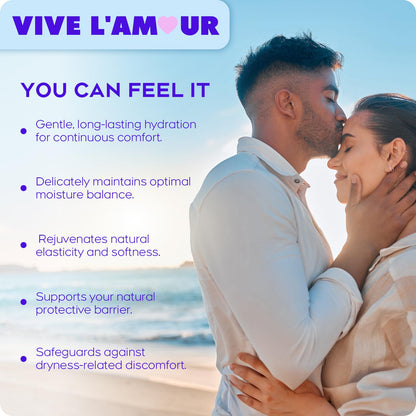 Vive L'Amour 15mg Hyaluronic Acid Vaginal Suppositories (2-Pack, 24 Count), Vaginal Moisturizer, Continuous Hydration, Relieves Vaginal Dryness, Restores Natural Softness & Elasticity, Vaginal Health - Maple Wellness Supplements