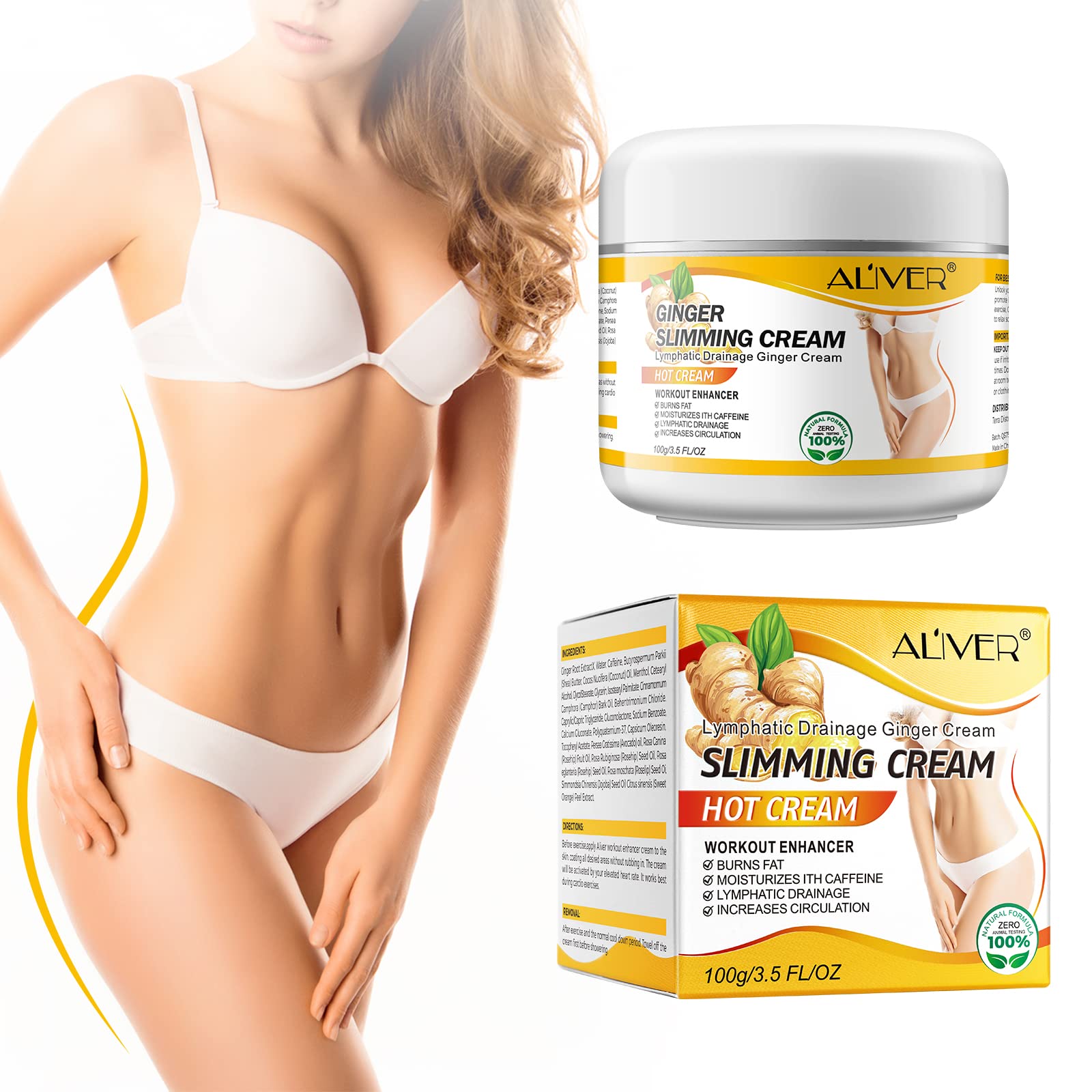 VOGSIG Anti Cellulite Slimming Cream Gel, Hot Cream, Ginger Fat Burning Weight Loss Full - Maple Wellness Supplements
