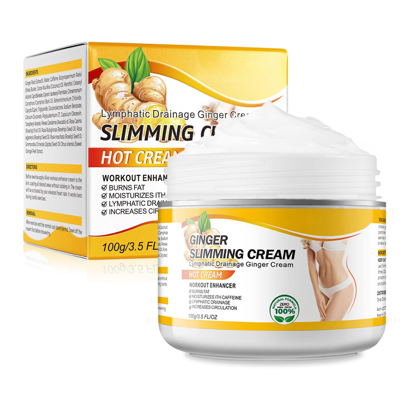 VOGSIG Anti Cellulite Slimming Cream Gel, Hot Cream, Ginger Fat Burning Weight Loss Full - Maple Wellness Supplements