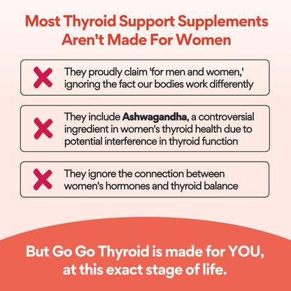 VoomVaya Go Go Thyroid - Thyroid Support for Women 30+ - Female-Focused Hormonal Balance & Thyroid Supplement with Iodine, Selenium & L Tyrosine - 3rd Party Tested - 60 Capsules - Maple Wellness Supplements
