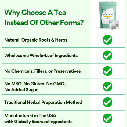 VoomVaya MenoSlim Tea – Menopause & Perimenopause Supplement for Women – Supports Healthy Metabolism & Overall Wellness – Acai Berry Flavor – 30 Tea Bags - Maple Wellness Supplements