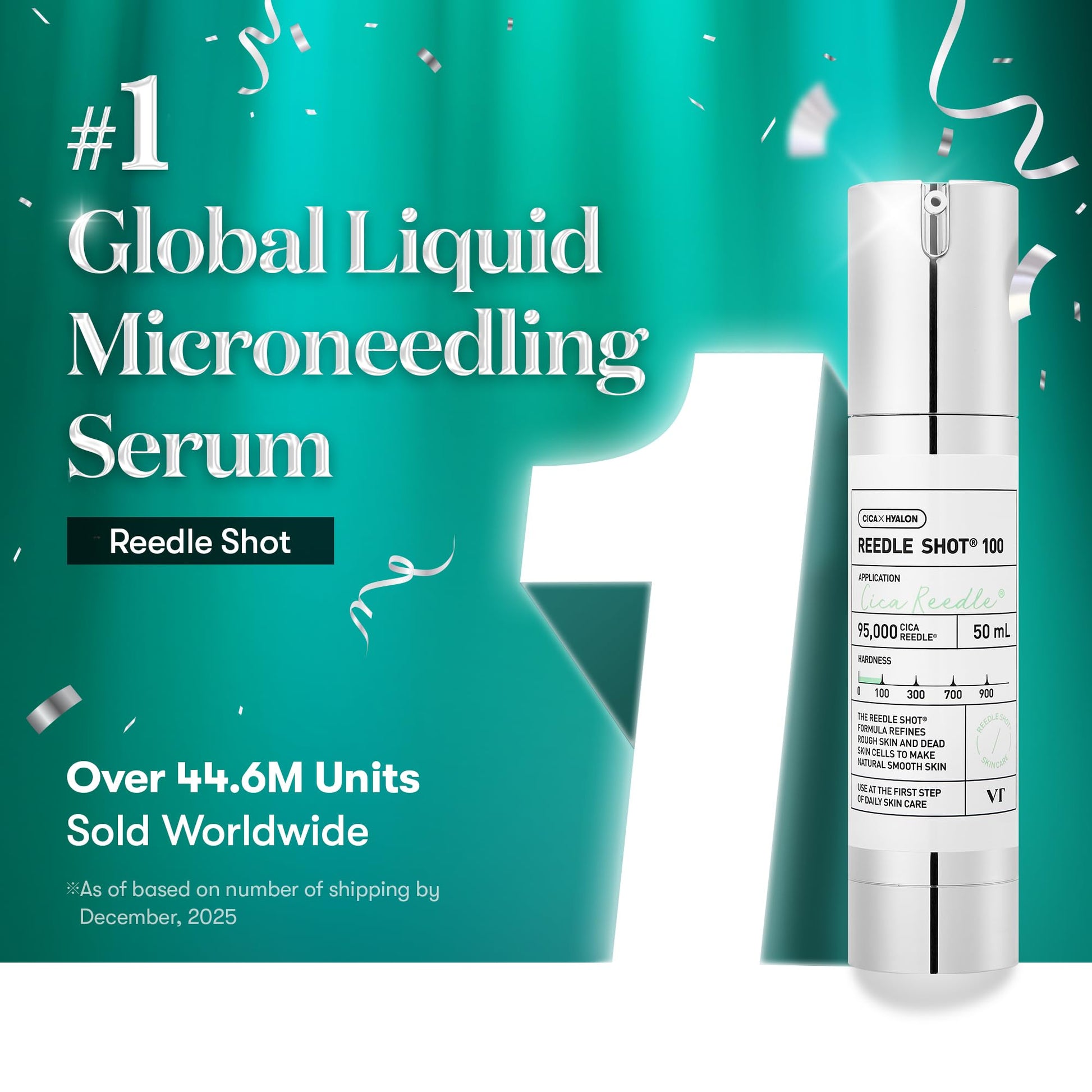 VT COSMETICS CICA Reedle Shot 100, Spicule Microneedling Serum for Pore Care & Exfoliation, Exosome, Centella Asiatica for Glass Skin - Maple Wellness Supplements
